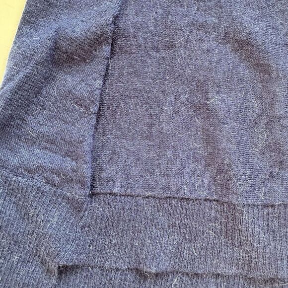 Eileen Fisher Blue Merino Alpaca Wool Tencel Blend Sweater Womens M Long Sleeve - Picture 7 of 8